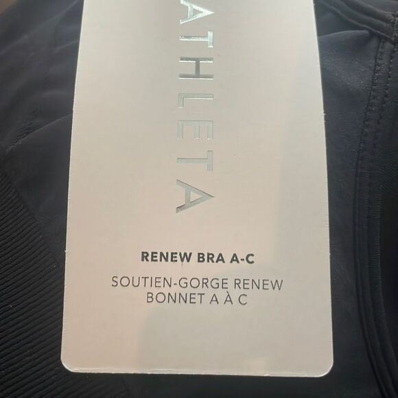 NWT Athleta Renew Bra. A-C. Large Black - Picture 8 of 11